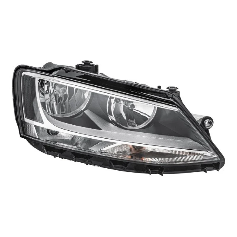 Image of HELLA 1EL 010 395-021 Headlights H7/H7, Right, with motor for headlamp levelling, Halogen Headlight (259)