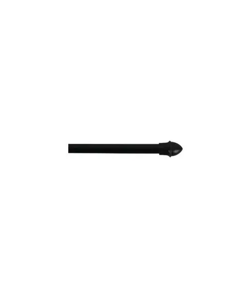 Image of NEWEDGEBLINDS 13mm Extendable Metal Curtain Cafe Rods (Black Cafe Rod 135cm - 220cm) CR 135 BL