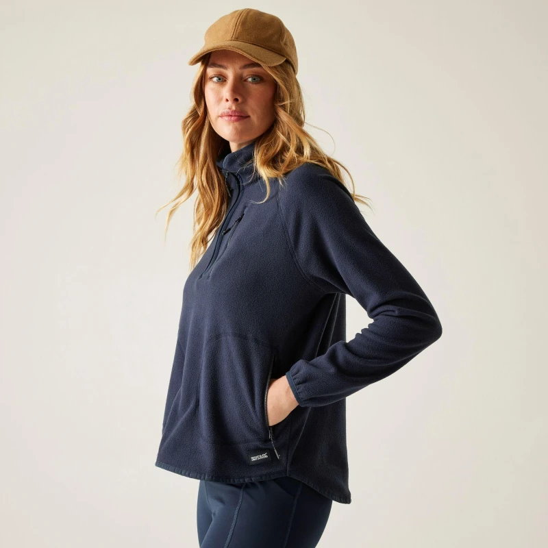 Image of Regatta Womens Frankie Half Zip Fleece Navy Blue female 12