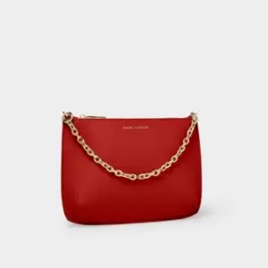 image of Red Astrid Chain Clutch KLB2981