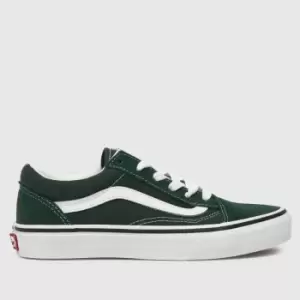Image of Vans dark green old skool Boys Youth Trainers