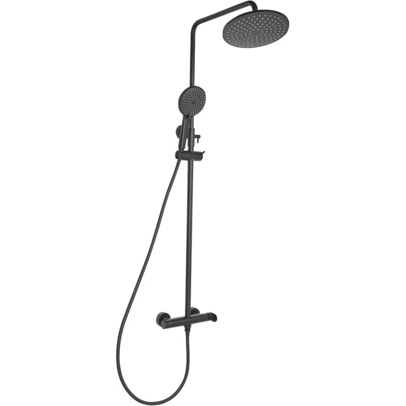 Image of Beliani Mixer Shower Set With Rainshower Catamarca Black