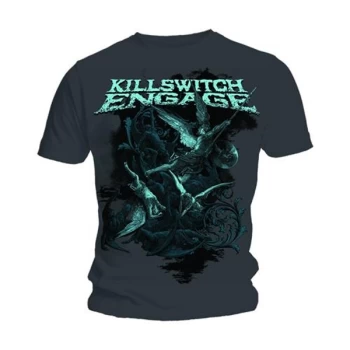 Image of Killswitch Engage - Engage Battle Unisex Large T-Shirt - Grey
