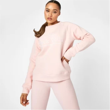 image of Jack Wills Hunston Graphic Crew Neck Sweatshirt - Soft Pink