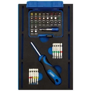 image of Draper Screwdriver Insert Bits And Driver In 1/4 Drawer EVA Insert Tray (40 Piece)