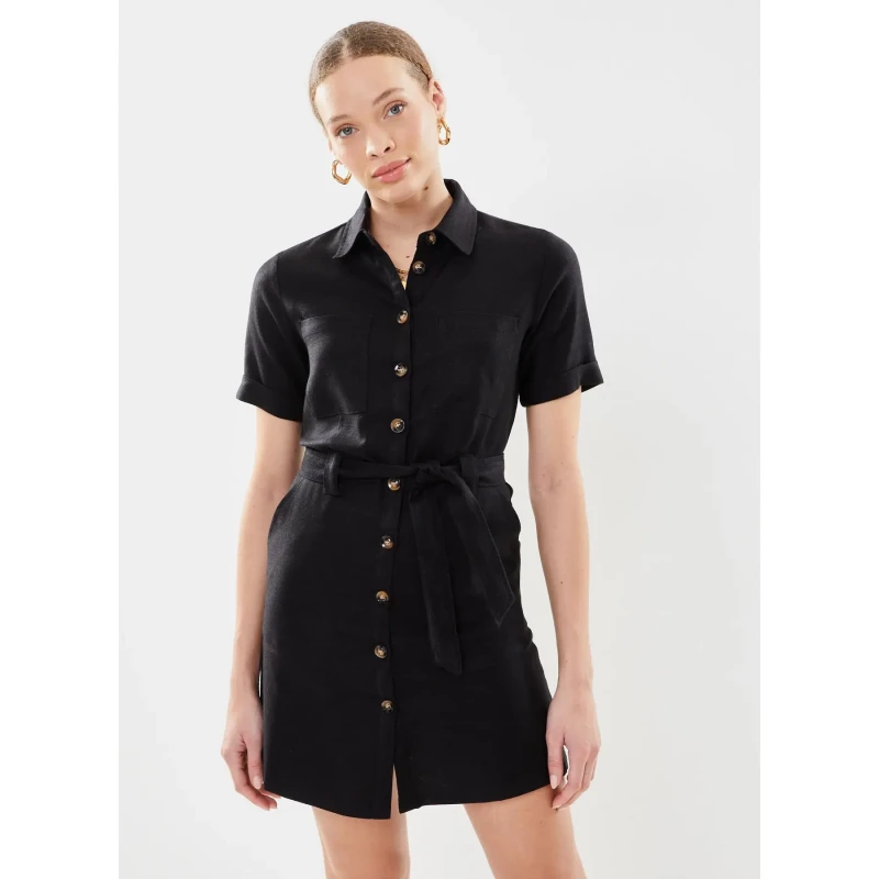 Image of La Petite Etoile Womens shirt dress La Petite Etoile Rila Noir Female S
