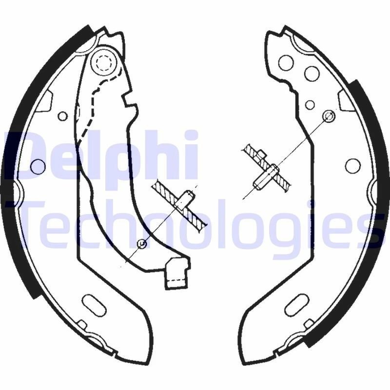 Image of DELPHI Brake Shoe Set DELPHI LS1329
