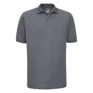 Image of Russell Mens Ripple Collar & Cuff Short Sleeve Polo Shirt (XS) (Convoy Grey)