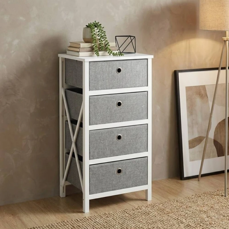 Image of Garden Greatness Maison Folding 4 Drawer Storage Unit in Grey Grey Unisex
