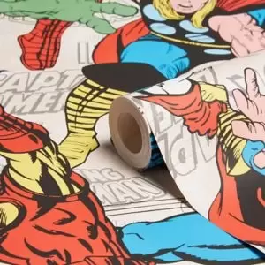 Image of Marvel Superheroes Multicolour Smooth Wallpaper
