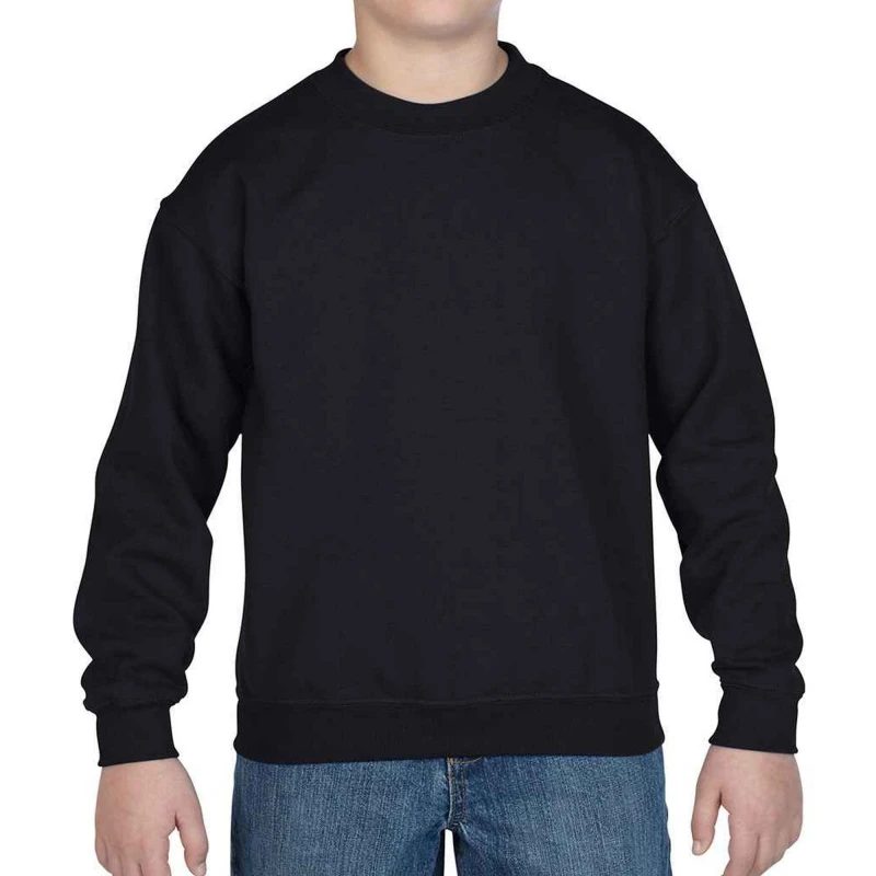 Image of Gildan GD56B boys's Children's sweatshirt in Black
