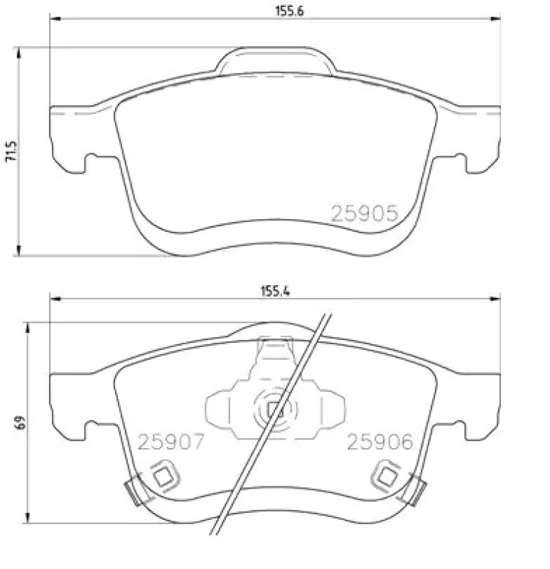 Image of BREMBO Brake pad set BREMBO P 23 167