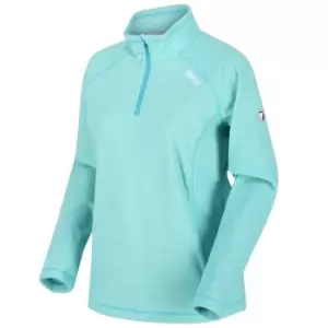Image of Womens 1/4 Zip Lightweight Montes Fleece- Turquoise - 10 - TJ Hughes