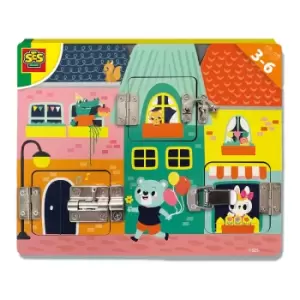 Image of SES Creative I Learn Latches Board, 3 to 6 Years (14694)