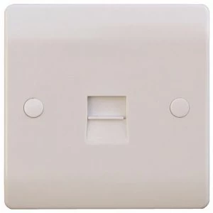 Image of ESR Sline 1G White Telephone Master Socket Flush Wall Switch