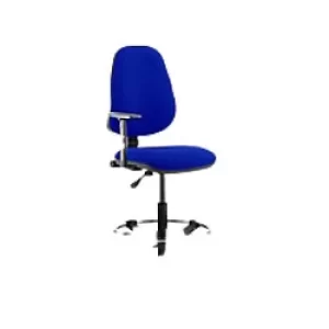Image of Dynamic Permanent Contact Backrest Task Operator Chair Height Adjustable Arms Eclipse I Stevia Blue Seat High Back and Hi Rise Draughtsman Kit