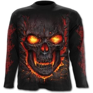 image of SkullLava Mens Large Long Sleeve T-Shirt - Black