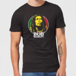 image of Bob Marley Face Logo Mens T-Shirt - Black