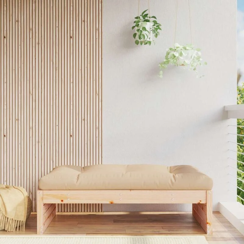 Image of VIDAXL Garden Footstool 120x80cm Solid Wood Pine Vidaxl 8720845803261