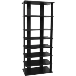 Image of STACKED - 7 Tier Free Standing Storage Shelf - Black - Black