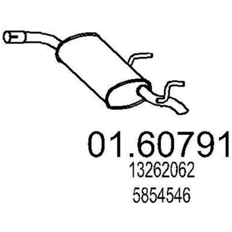 Image of MTS 01.60791 Rear silencer End Silencer (3437)