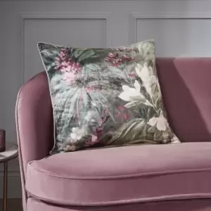 Image of Hyperion Interiors Anthea Floral Cushion Green