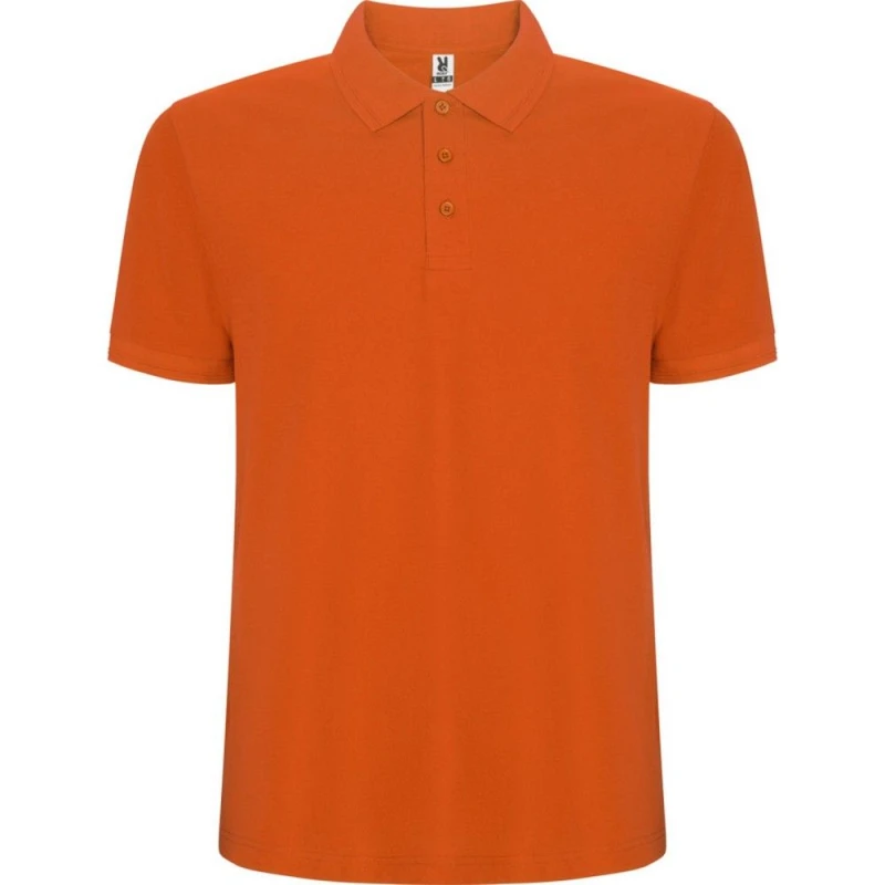 Image of ROLY ROLY Men Pegaso Premium Short-Sleeved Polo Shirt in Orange Size: Small Orange S Male 5063574547024