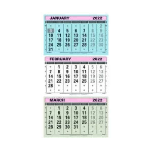 image of At-A-Glance 3 Monthly Calendar 2022 TML22