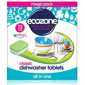 image of Ecozone Classic All-in-One Dishwasher Tabs (72 pack)