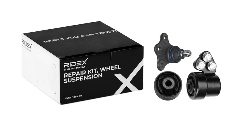 Image of RIDEX 771R0229 Repair Kit, wheel suspension Front Axle Right, with rubber mount Repair Kit,wheel suspension (771)