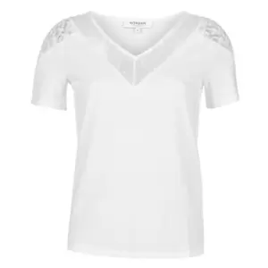 image of Morgan DLINOU womens T shirt in White - Sizes S,M,XS