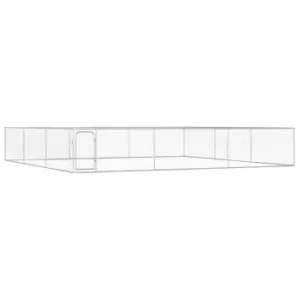 Image of Vidaxl Outdoor Dog Kennel Galvanised Steel 6X6X1 M