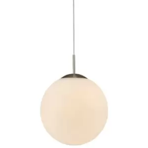 image of Suspension Miranda Nickel satin 1 bulb 45cm