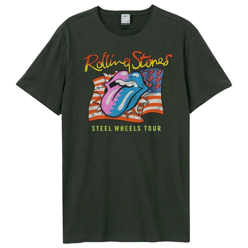 Image of Amplified Amplified Men The Rolling Stones T-Shirt in Charcoal Size: Small Charcoal S Male 5063470091928