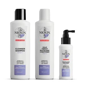 image of Nioxin 3 Part System 5 Trial Kit for Chemically Treated Hair with Light Thinning