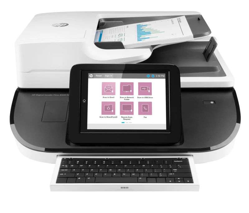 Image of HP Digital Sender Flow 8500 fn2 Flatbed scanner L2762A