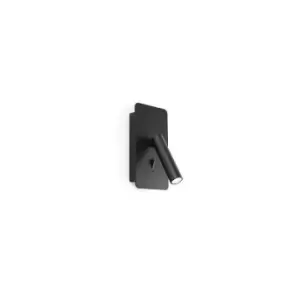 image of Faro Suau - LED Reading Light Black with USB 3W