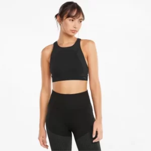 Image of PUMA Long Line Seamless Womens Training Bra, Black, size X Large, Clothing