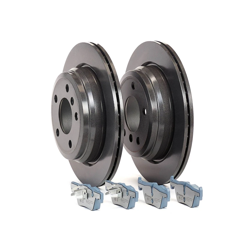 Image of BREMBO KT 08 061 Brake disc and pads set BEYOND LINE - EV with accessories, Brake Disc Type: internally vented, prepared for wear warning indicator, w