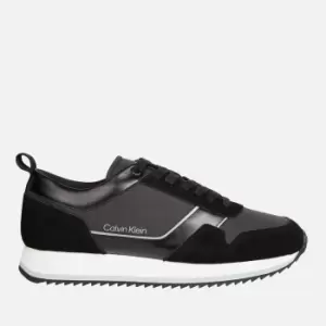 Image of Calvin Klein Mens Leather and Shell Running-Style Trainers - UK 8