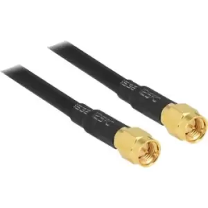 image of Delock WiFi aerials Cable [1x SMA plug - 1x SMA plug] 2m Black gold plated connectors