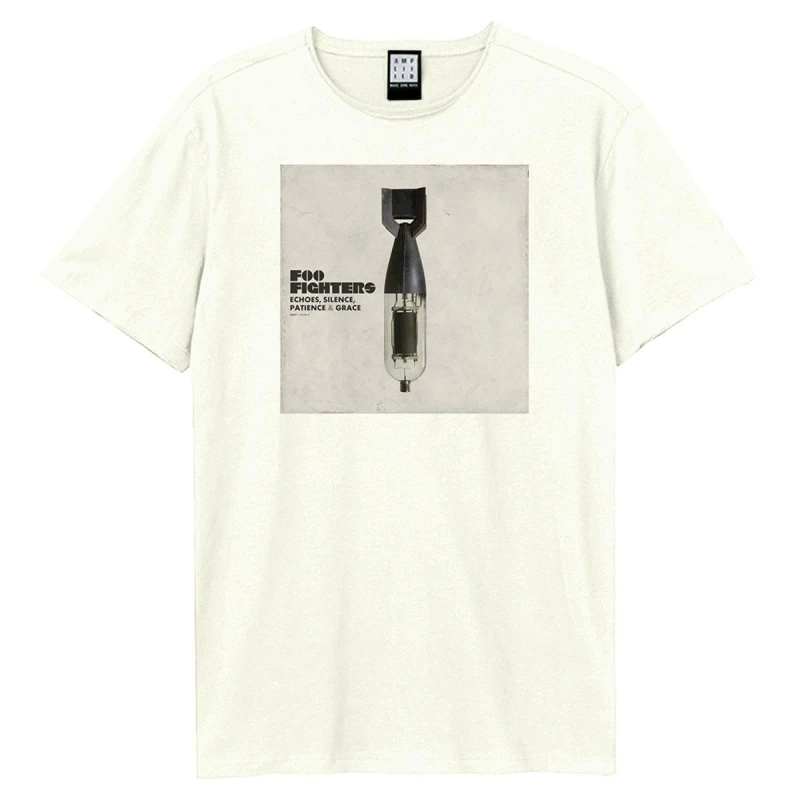 Image of Amplified Amplified Men Echoes Silence Patience And Grace Foo Fighters Vintage T-Shirt in White Size: X-Small White XS Male 5063527553485