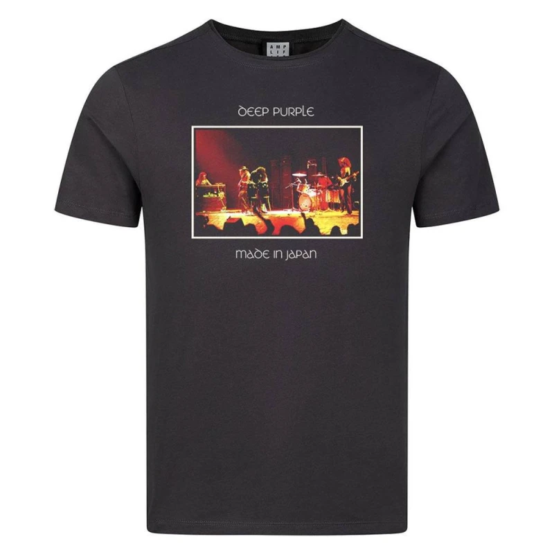 Image of Amplified Mens Made In Japan Deep Purple T-Shirt in Charcoal Size: Large Charcoal Male L