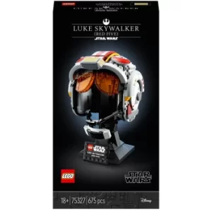 image of LEGO Star Wars Luke Skywalker Red Five Helmet Model Adult Set (75327)