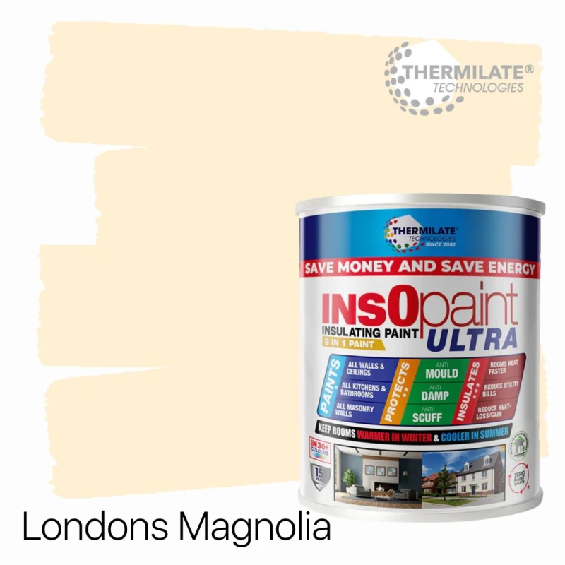 Image of THERMILATE TECHNOLOGIES InsOpaint ULTRA - 9 IN 1 Interior & Exterior Paint - 1L in London's Magnolia London's Magnolia Unisex 1L