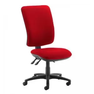 image of Senza extra high back operator chair with no arms - Belize Red