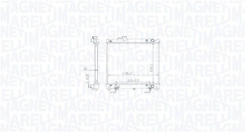 Image of MAGNETI MARELLI Engine radiator MAGNETI MARELLI 350213213800