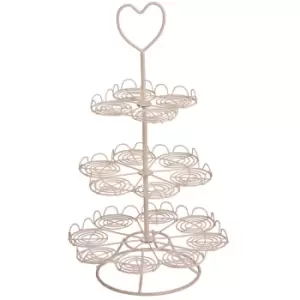 image of Premier Housewares 3 Tier Cupcake Stand - Cream