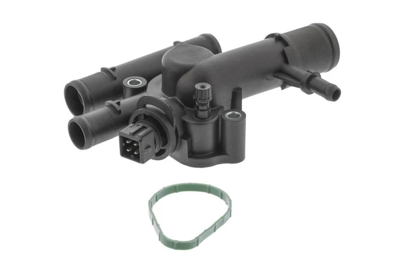 Image of TOPRAN 207 578 Engine thermostat Opening Temperature: 89°C, with gasket/seal, Synthetic Material Housing, with thermostat Thermostat,coolant (316)