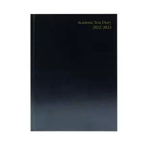 Image of Academic Diary Day Per Page A5 Black 2022-2023 KF1A5ABK22 KF1A5ABK22